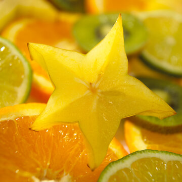 Close-up of fruit slices