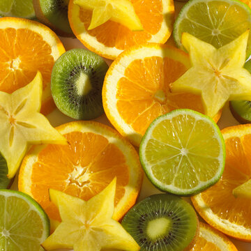 Close-up of fruit slices