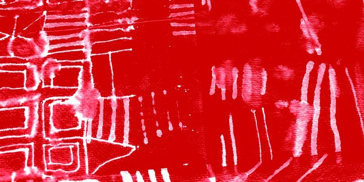 Fashion Print Geometric. Urban Grunge. Fire Geometric Shirt. Pink Modern. Abstract Hand Drawn. Abstract Cool Paint. Red Triangular.