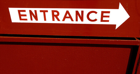 Painted entrance arrow