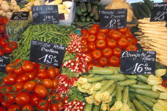 Close-up of vegetables, Nice, France