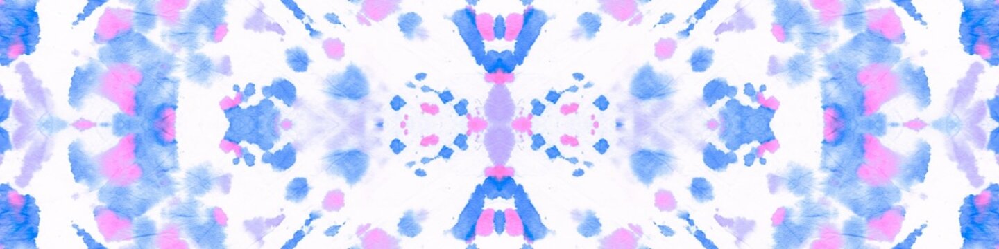 Watercolor Batic. Violet Batik Seamless Brush.