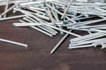 a pile of nails used for installation work