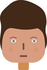 Flat Design Of Handsome Man Profile Face Vector
