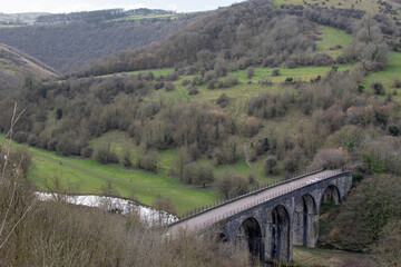 Headstone Viaduct at Monsal Dale in Derbyshire's Peak District, UK