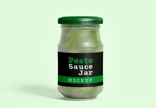 Pesto Sauce Jar Mockup