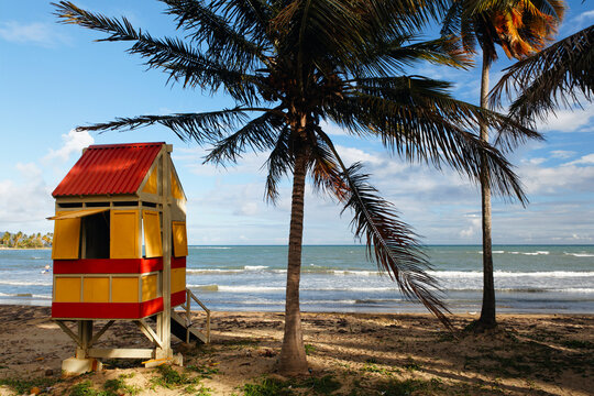 Lifeguard Hut On Arroyo Beach, Puerto Rico, USA