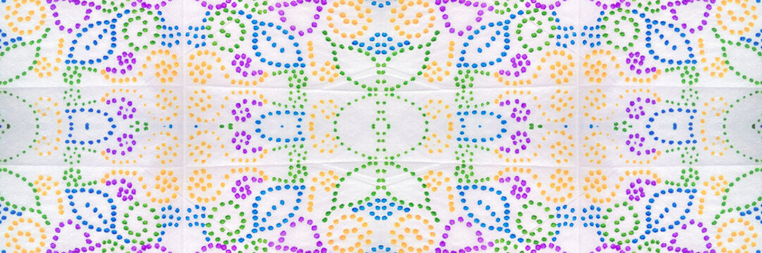 Ornamental Leafy Ink Chinese Art. Floral repeated pattern. Multicolor floral seamless background. Aztec Rug