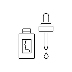 Set of beauty icons. Adjustable contours. For bloggers, cosmetic advertising design and hairdressers, stylists, healers, beauty salons or beauticians