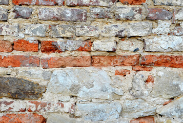 Grunge wall vintage background texture. old cracked brick