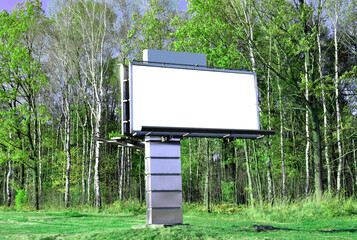 Blank billboard or road sign.