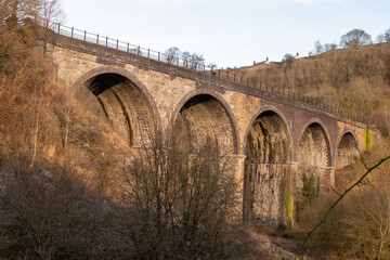 Fototapeta na wymiar Headstone Viaduct at Monsal Dale in Derbyshire's Peak District, UK