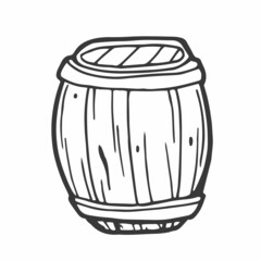 Doodle Barrel isolated on the white background, excellent vector illustration, EPS 10