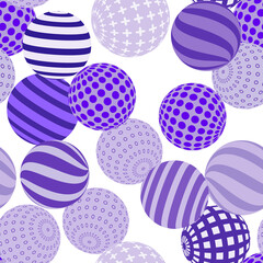 Retro 3d illustration of abstract balls, great design for any purpose. Modern poster for cover design. Vector seamless technology background. Background wall design.