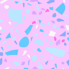 Terrazzo flooring vector seamless pattern. Graphic modern pattern.  Vector illustration.
