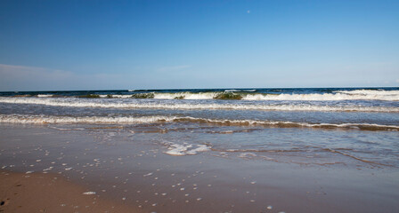 summer time on the baltic cold sea in sunny weather