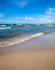summer time on the baltic cold sea in sunny weather