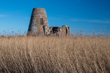 St. Benet's Abbey at Ludham in the Norfolk Broads, UK