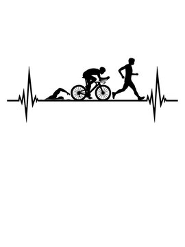 recommend clip art: Herzschlag Sport Triathlon 