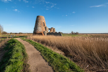 St. Benet's Abbey at Ludham in the Norfolk Broads, UK