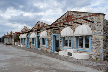 Famous stone structures of Datça. Detached buildings in Mugla, Turkey.