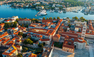Top view of the Zadar, Croatia.