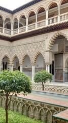 Obraz na płótnie Canvas Séville en Andalousie détails de l'architecture arabo-andalouse