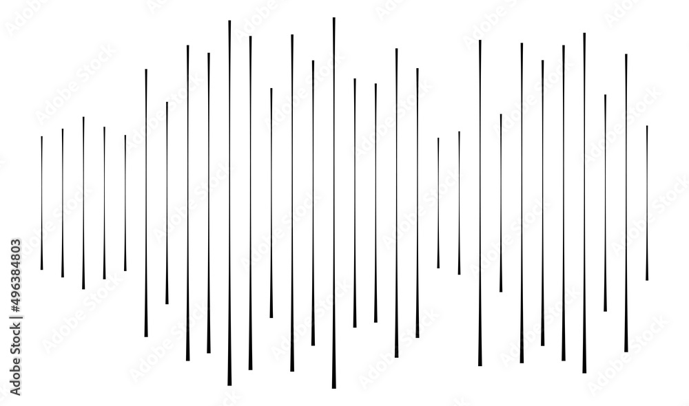 Poster Irregular random lines, stripes pattern vector element