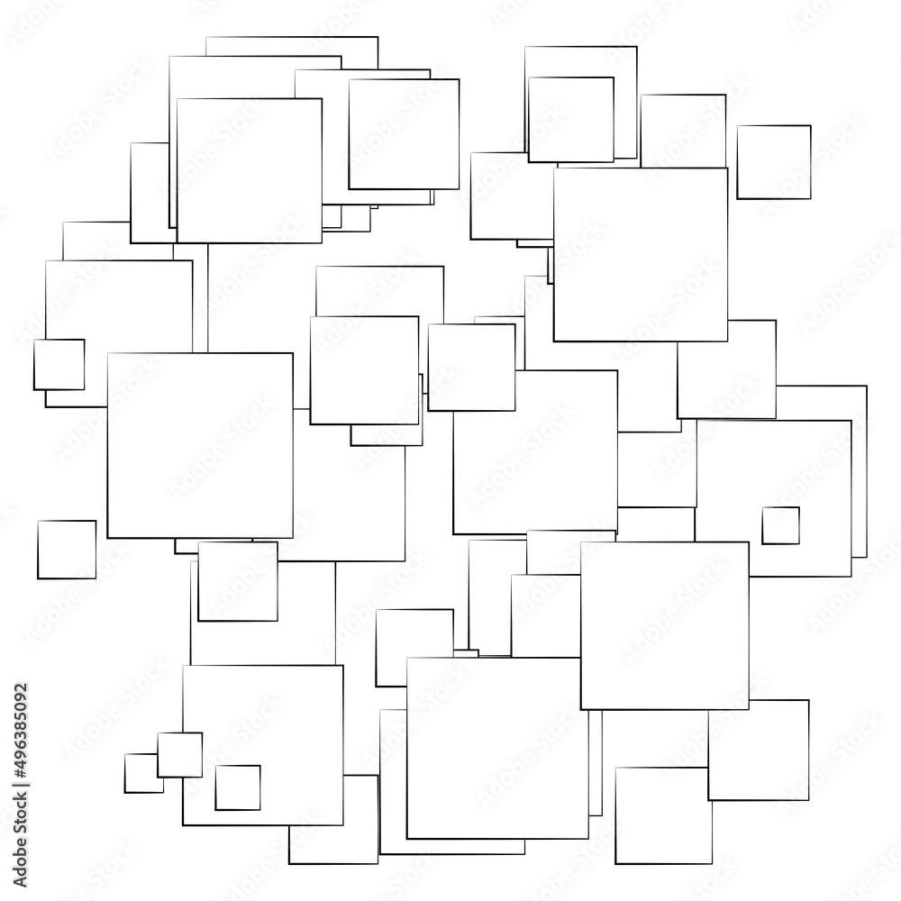 Poster random, scattered squares pattern, texture element. randomness concept