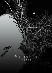 Marseille France City Map