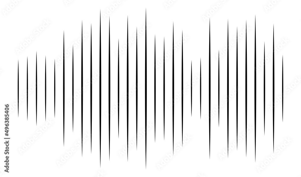 Poster Irregular random lines, stripes pattern vector element