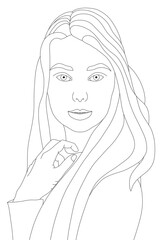 A beautiful girl. Model. Portrait. Fashion. Hairstyle.