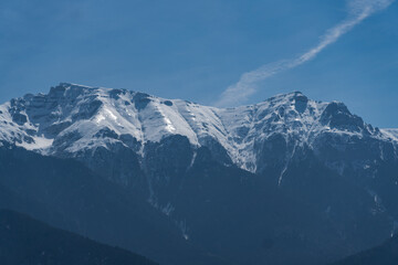 snow covered mountains, Bucegi Mountains, Romania 