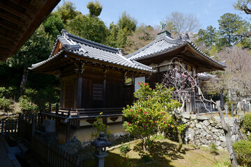 春の二尊院　弁天堂　京都市右京区嵯峨