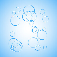 Random chaotic overlapping circles composition. Randomness concept