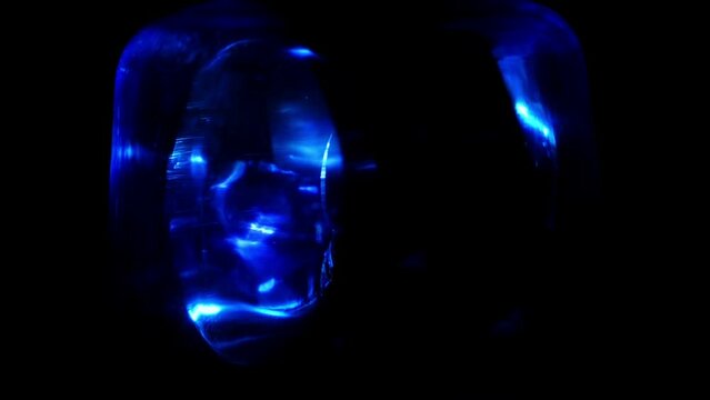 Blue Alarm Light Flashing Closeup Loop