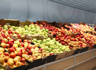 buying vegetables and fruits  at the market