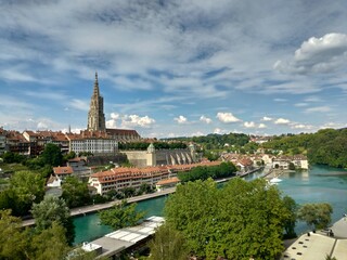 Fototapeta premium Bern Minster and the Aar