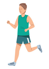 sportsman athlete running