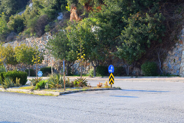 road signs, traffic rules, asphalt