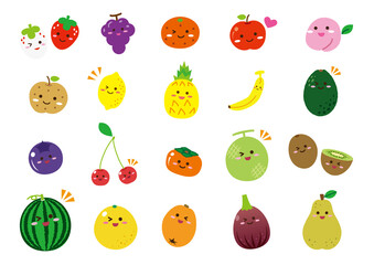 果物キャラセット　線なし