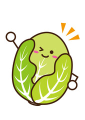 白菜キャラクター　線あり
