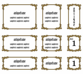 レトロでアンティークなイラストフレーム