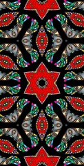 Fractodome Colorful Seamless Fractal Patterns