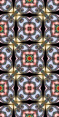 Fractodome Colorful Seamless Fractal Patterns