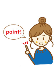 大切な事について書く時に使用できる女性の手書きイラスト・挿絵・ワンポイントアドバイス