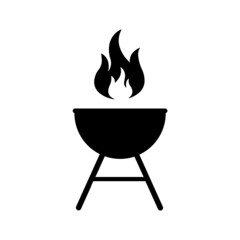 Grill Icon. Flat Style
