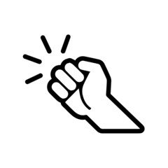 Hand knocking on door icon