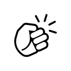 Hand knocking on door icon