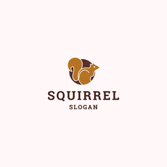 Squirrel logo icon design template vector illustration